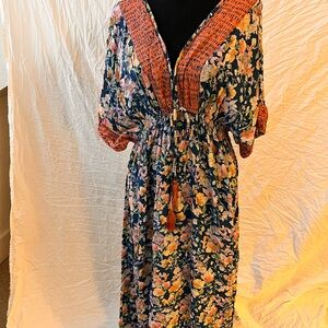 World Market Floral Print Kaftan dress. Size L/XL